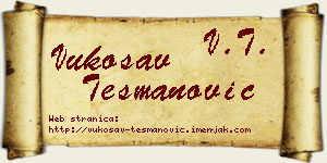 Vukosav Tešmanović vizit kartica